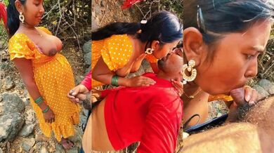 Horny Bhabhi Giving Blowjob To Her Lover In Forest Videos